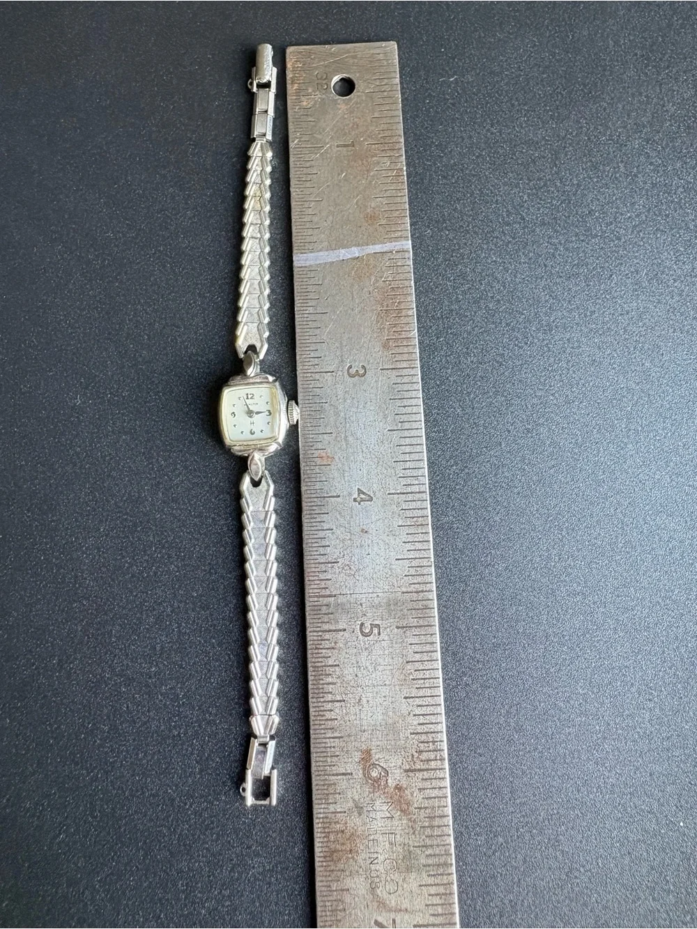 Hamilton‎ Women's Vintage White Gold Bracelet Watch with Champagne Dial